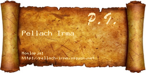 Pellach Irma névjegykártya